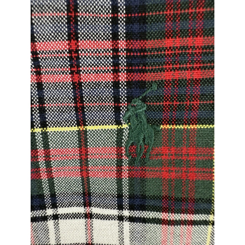 Ralph Lauren Red Plaid Classic Oxford Dress Shirt Men's Large Green Pony‎ - Picture 6 of 10